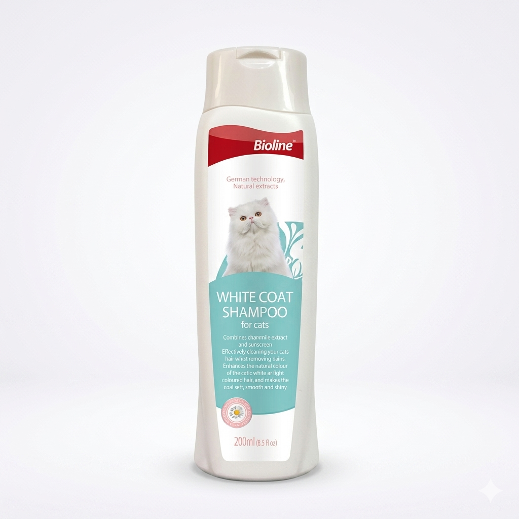 Bioline White Coat Shampoo for Cats 200ML