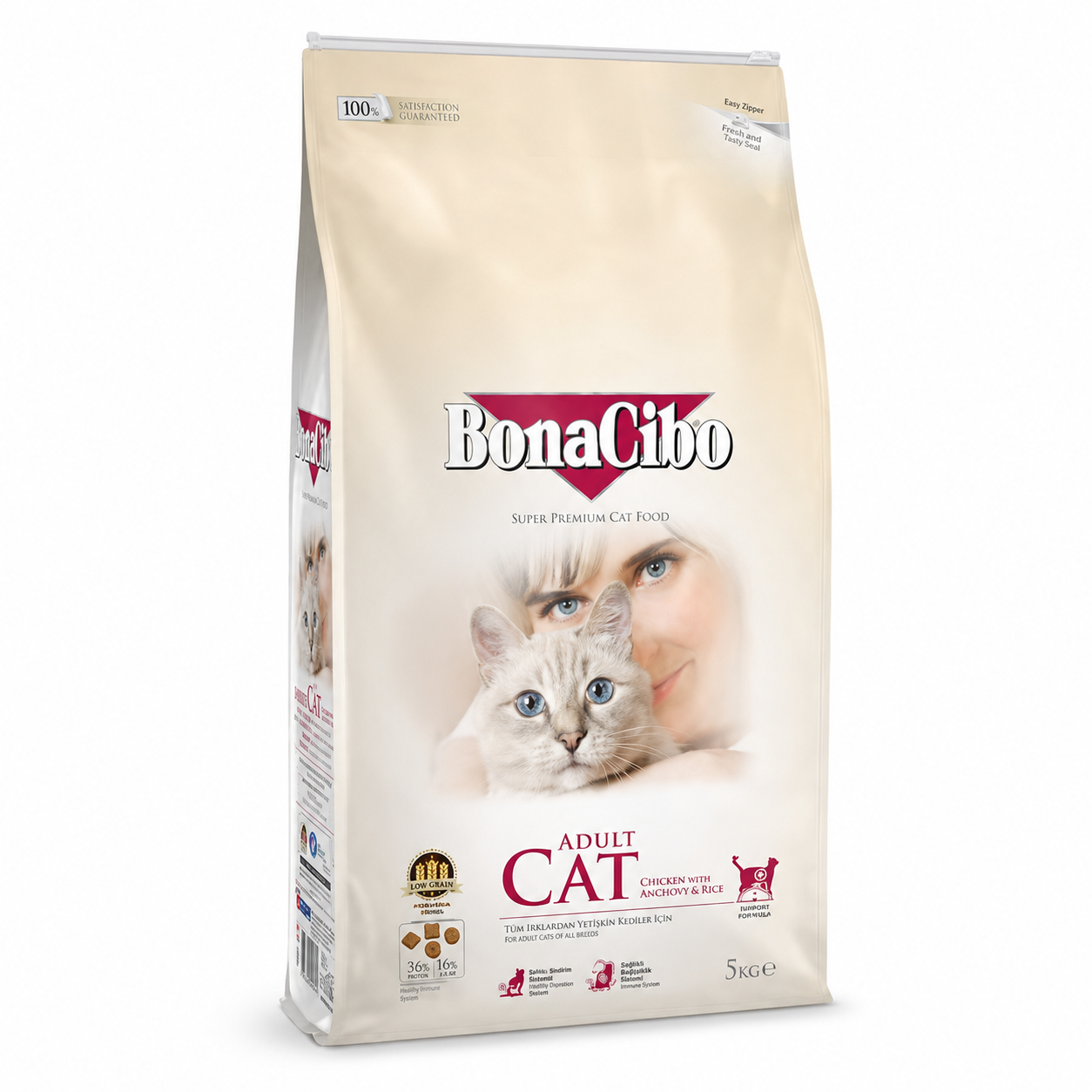 Bonacibo Premium Adult Food Chicken With Anchovy & Rice 2kg