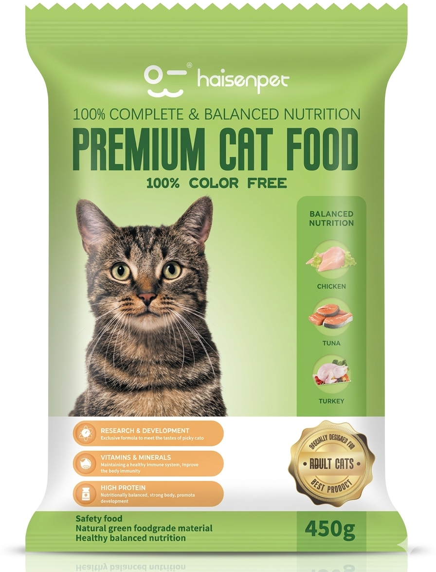Haisenpet Premium Dry Cat Food Adult Chicken, Tuna & Turkey