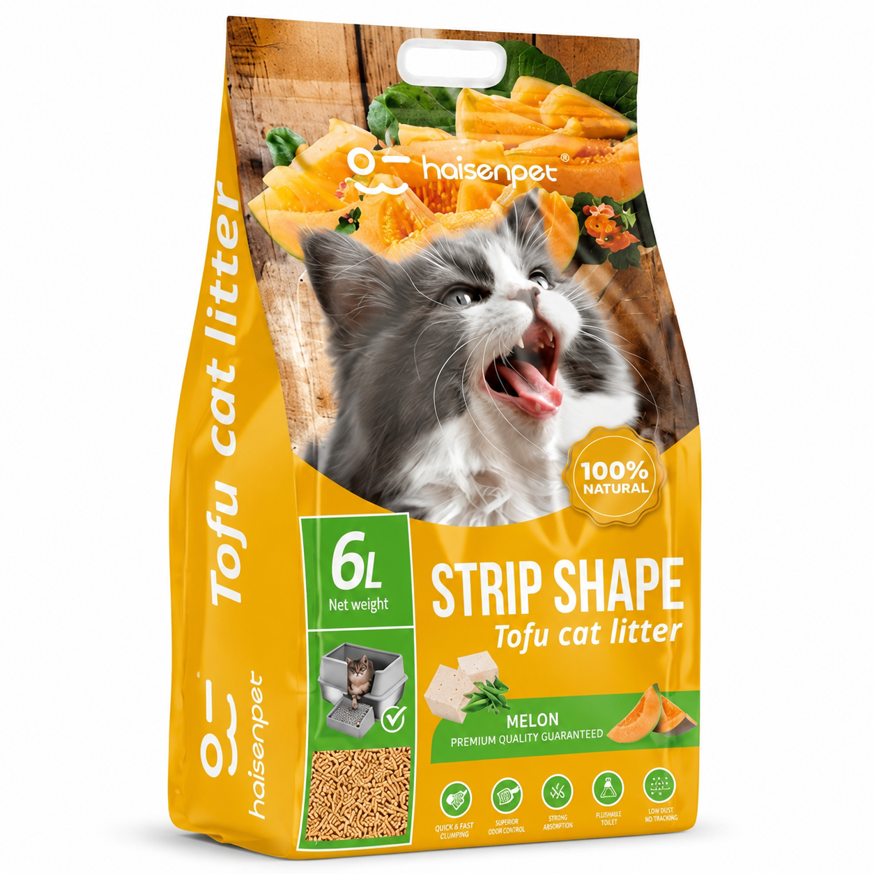 Haisenpet Tofu Cat Litter Melon Flavour 6L