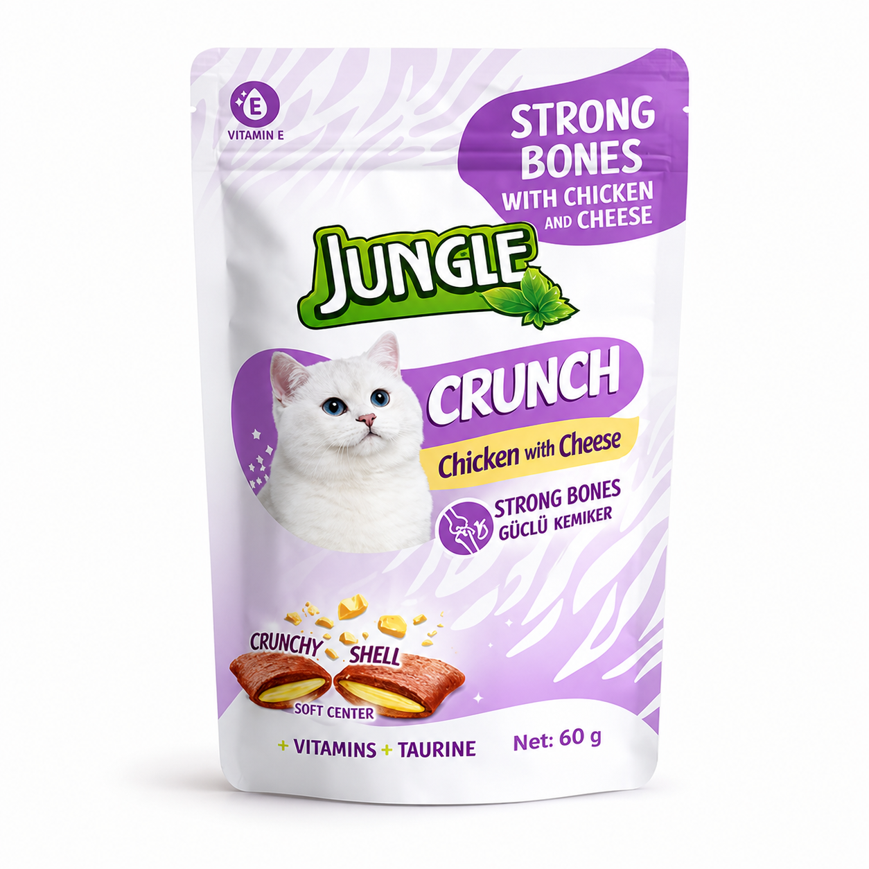 Jungle Crunch for Strong Bones Care with Chicken & Chees 60gm