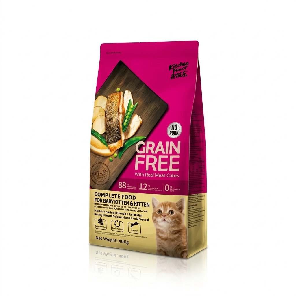 Kitchen Flavor Grain Free Complete Dry Food for Baby Kitten & Kitten