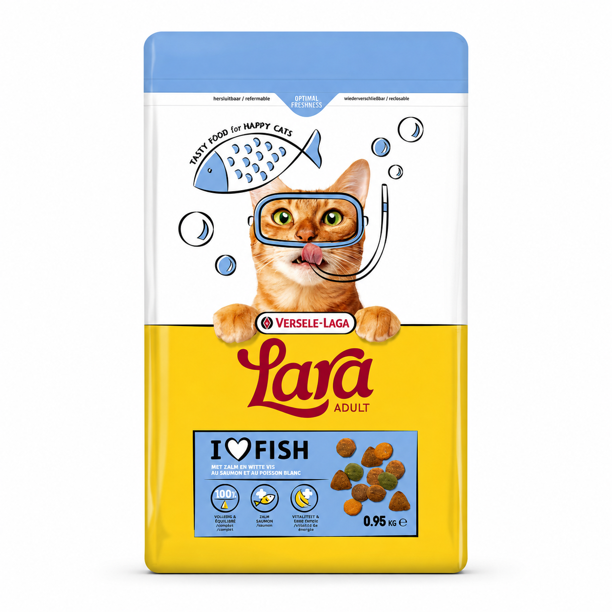 Lara Dry Cat Food Adult Fish 950gm