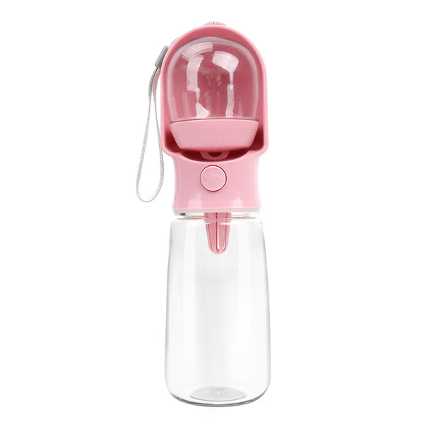 Portable Pet Water Bottle with Food Bowl 500ml