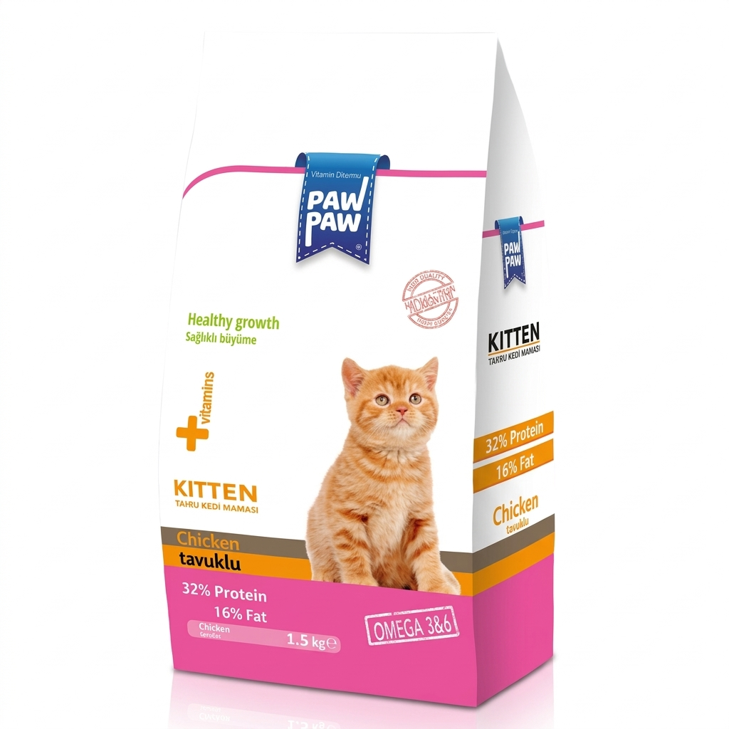 Paw Paw Dry Cat Food Kitten Chicken