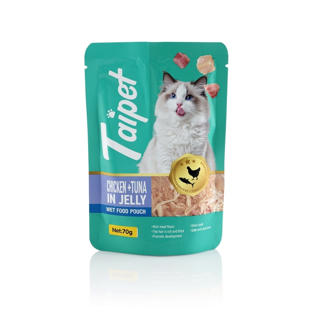 Taipet Chicken and Tuna in Jelly All Ages Wet Food Pouch 70g
