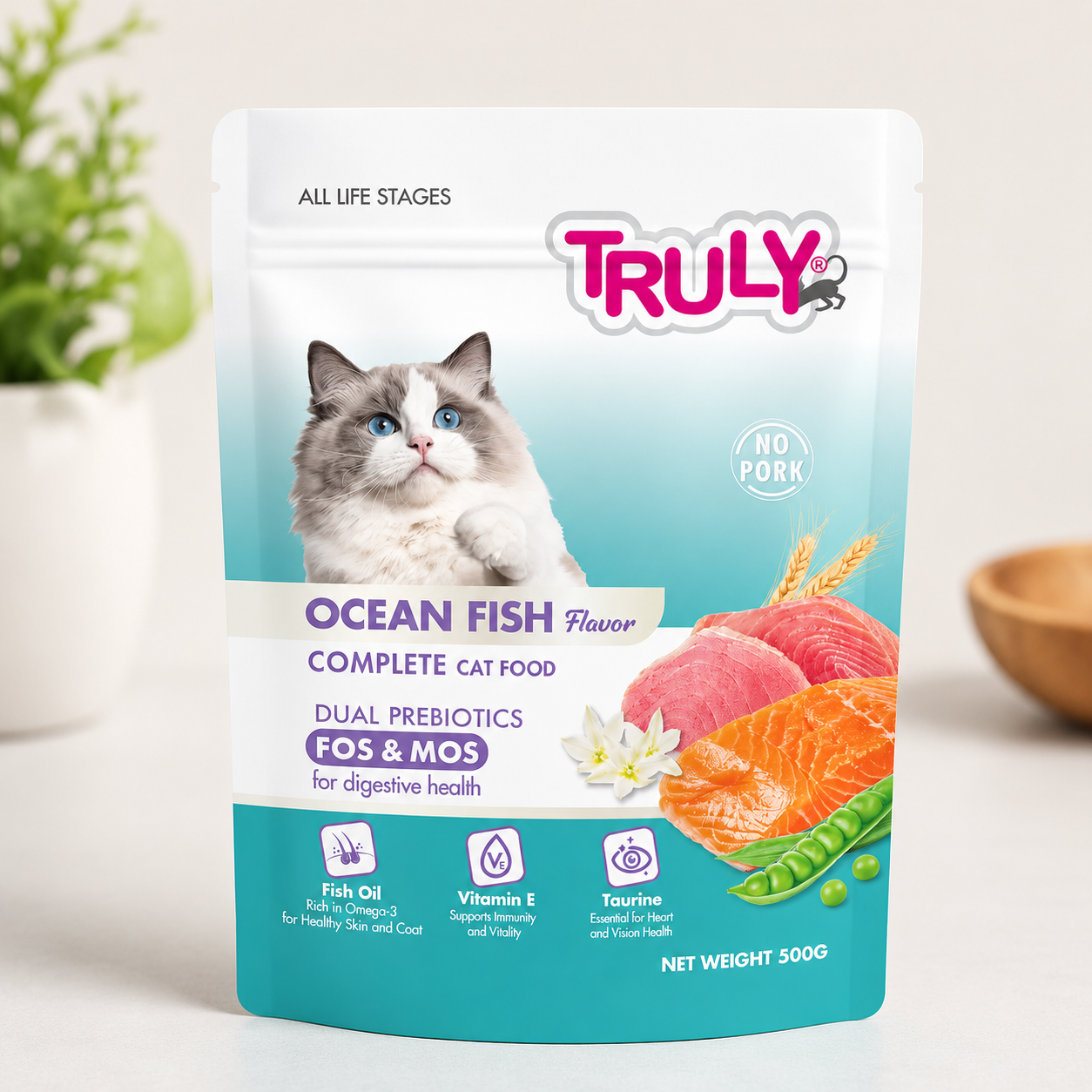 Truly All Life Stage Dry Cat Food Ocean Fish