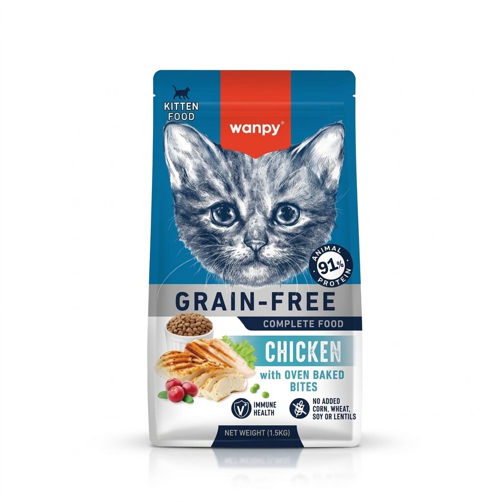 Wanpy Grain Free Chicken Kitten Dry Cat Food