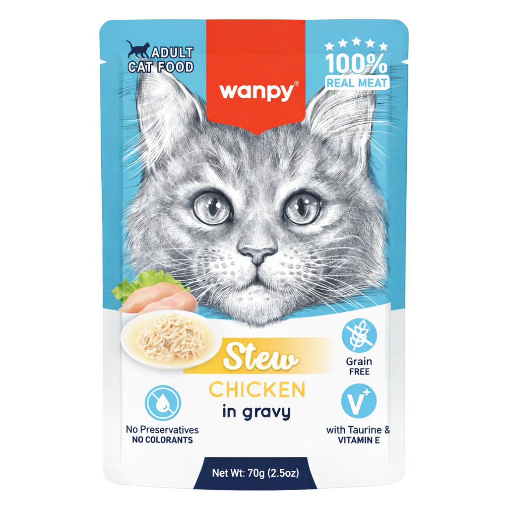 Wanpy Stew in Gravy Pouch Adult Chicken 70gm
