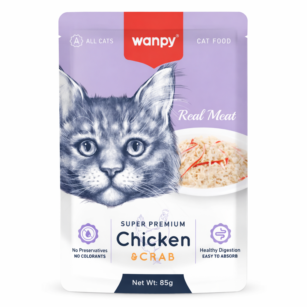 Wanpy Super Premium Pouch Chicken and Crab 85g