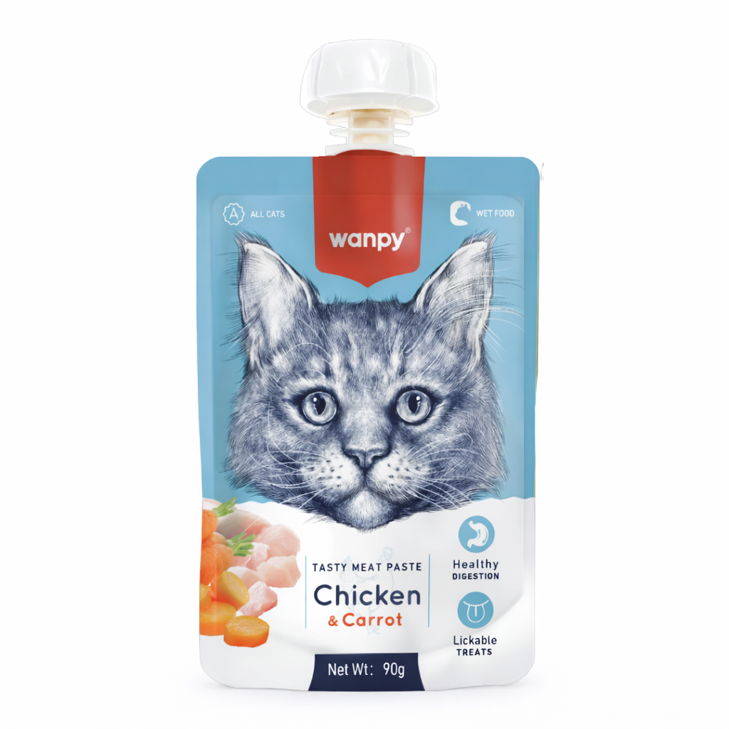 Wanpy Tasty Meat Paste Pouch Chicken and Carrot 90gm