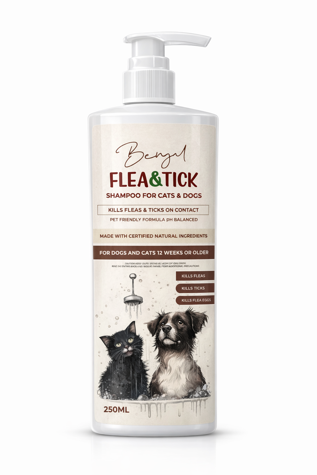 Bengal Flea & Tick Shampoo for Dogs and Cats 250ml | Shobar Pet Shop